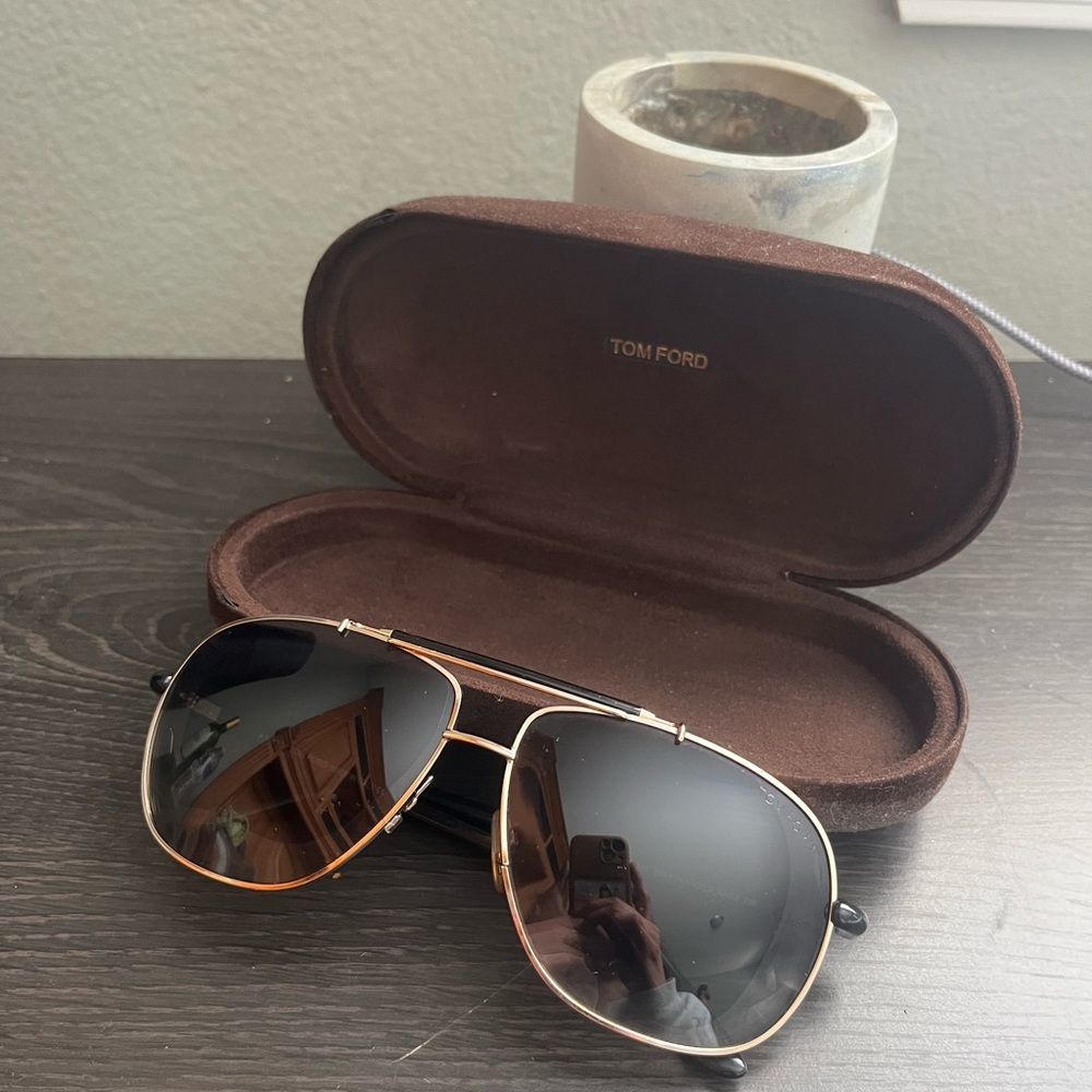 Authentic Vintage Tom Ford Adrian Gold Black Sunglasses